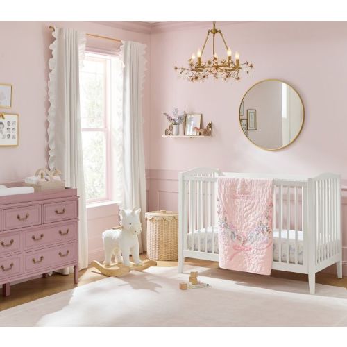 Evelyn Ruffle Trim Blackout Curtain | Pottery Barn Kids