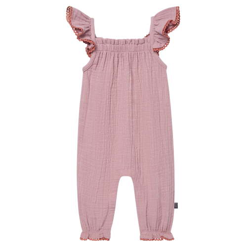 Modern Moments by Gerber baby Girl Long Leg Romper with Novelty Trim Detail, Sizes 0/3 Months - 24 Months