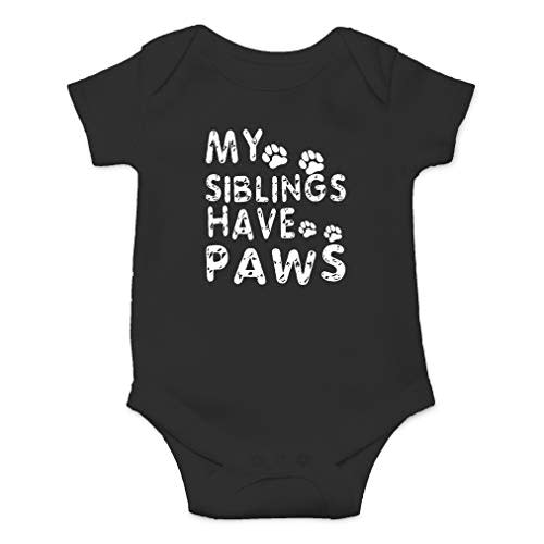 AW Fashions My Siblings Have Paws Baby Bodysuit Cute Newborn Girl Outfits Coming Home Outfit Boy Romper