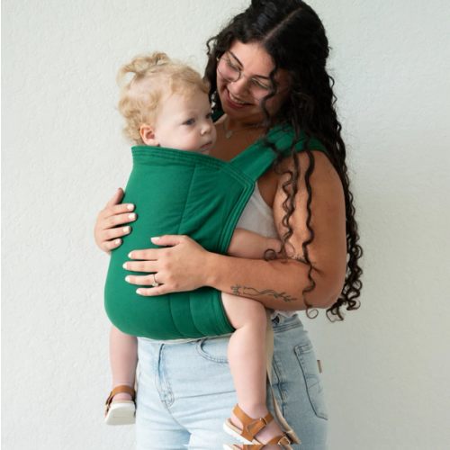 Pine Baby Lark Carrier – Forest Green & Emerald | Eco-Friendly Babywearing