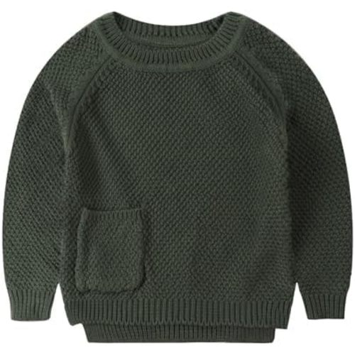 Peecabe Toddler Baby Girl Boy Cable Knit Sweater Cotton Infant Pullover Crewneck Long Sleeve Sweatshirt Fall Winter