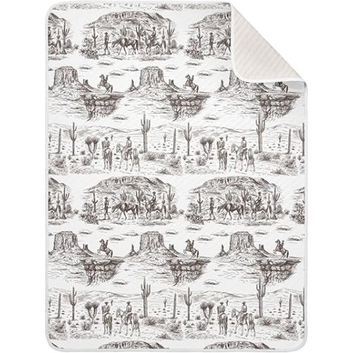 Cowboys Baby Blanket for Boys Girls Southwest Cowboy Nursery Swaddling Wrap Western Desert Soft Unisex Toddler Newborn Blanket Receiving Blankets Stroller Crib, 30x40 Inch