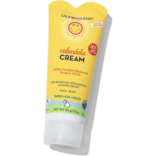 California Baby Calendula Cream | 100% Plant-Based Moisturizer | Lavender Baby Lotion | Face Moisturizer For Dry Skin | Hypoallergenic | 2.9 oz / 82g