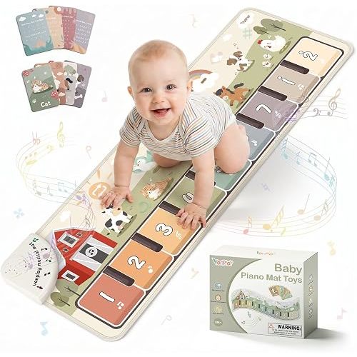 Floor Piano Mat, Piano Mat for Toddlers 1-3, Musical Mat, Toddler Toys