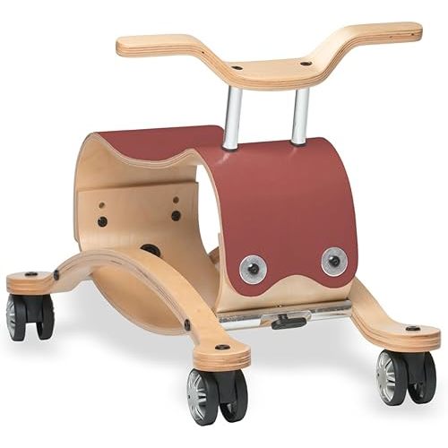 Wishbone Flip 2in1, Wooden Rock & Roll Toy, Ages 1 to 5 Years (Vintage Red)