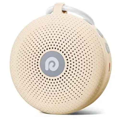 Dreamegg White Noise Machine - Portable Sound Machine for Baby Adult, Features Powerful Battery, 21 Soothing Sound, Noise Canceling for Office, Sound Therapy for Home, Travel, Registry Gift, Light Khaki