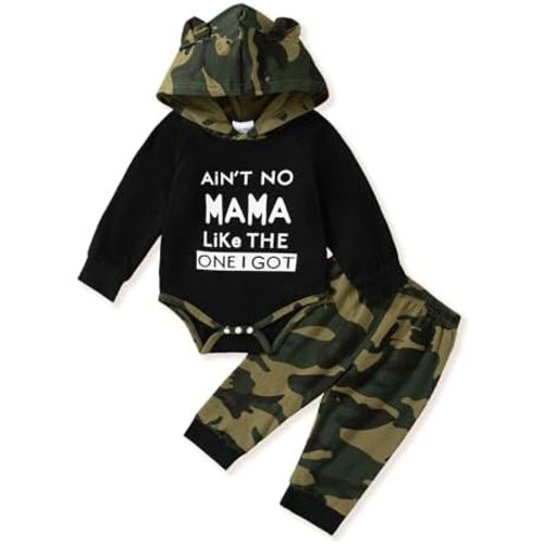NZRVAWS Newborn Baby Boy Clothes Infant Boy Hoodie Romper Sweatshirt Pants Outfit Cute Fall Winter Clothing Set 0-18M