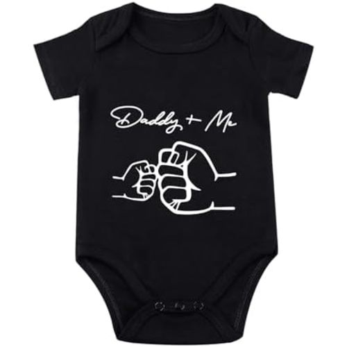 listery Daddy and Me Bodysuit Infant Baby Bodysuit I Love Dad Bodysuit Funny Father's Day Outfits 0-6Months