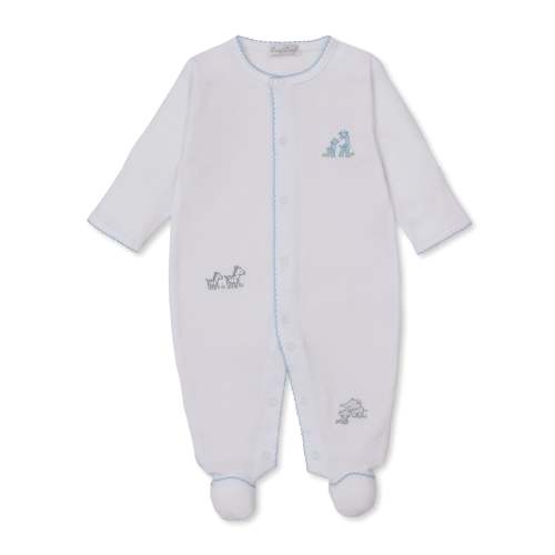 Safari Party White/Blue Footie