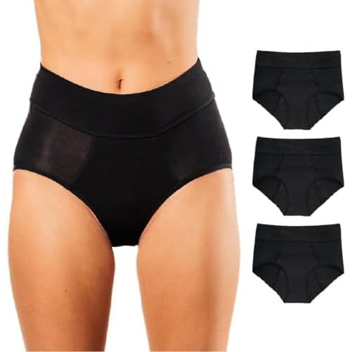 Bambody Absorbent Panties, Period Underwear for Women and Teens - All-Day Long + Overnight Protection- Postpartum, Leakproof