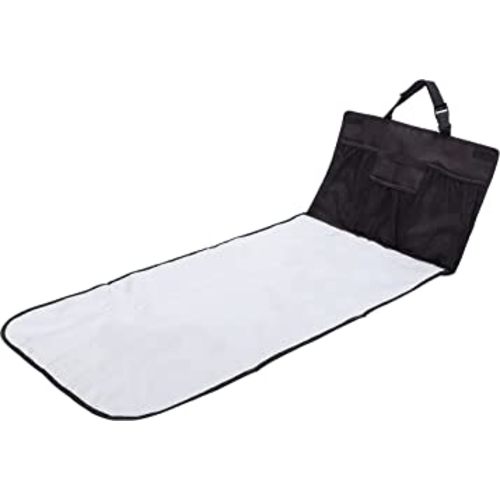J.L. Childress Pockets 'N Pad Car Diaper Changing Station for Baby - Portable Diaper Changing Pad for Travel, Newborn Essentials for Moms, Wipeable & Water-Resistant - Black