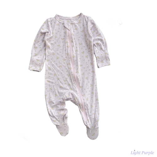 Bellafa Unisex Baby Footies Pajamas,Rayon Derived From Bamboo,Buttery Soft Sleep 'N Play PJs,2-Way Zipper Toddler Sleeper,0-18 Months