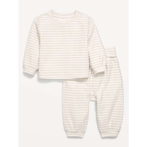 Cozy-Knit Long-Sleeve Top and Leggings Set for Baby