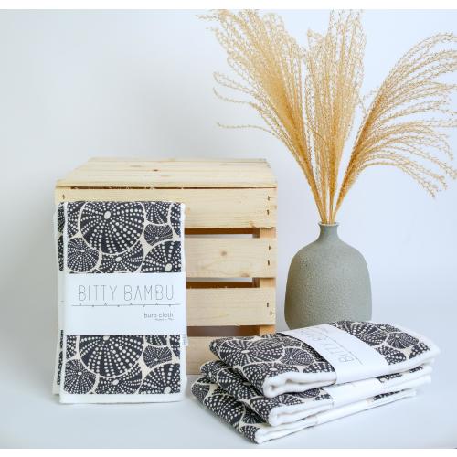 Bitty Bambu, Sea Urchins Burp Cloth, Handmade in Maui