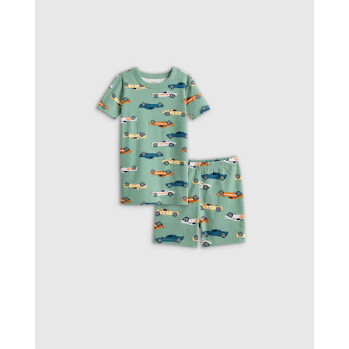 100% Organic Cotton Short Sleeve and Shorts Pajama Set in Breakfast Buddies