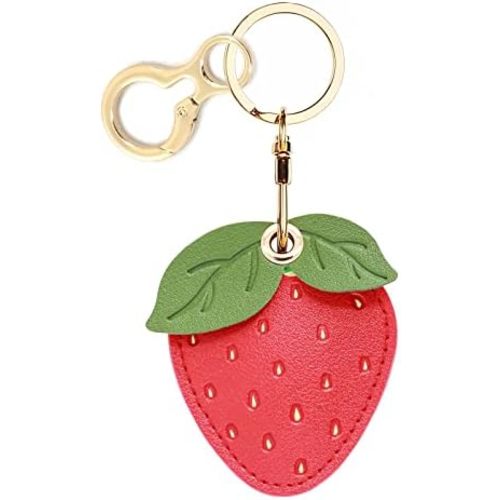 Leather Keychain Holder Case Compatible with AirTag,Cute air tag Cover with Keychain Ring,GPS Tracker Case for Keys