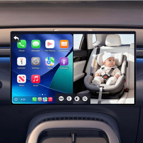 Wireless CarPlay Adapter with Rear Seat Monitor