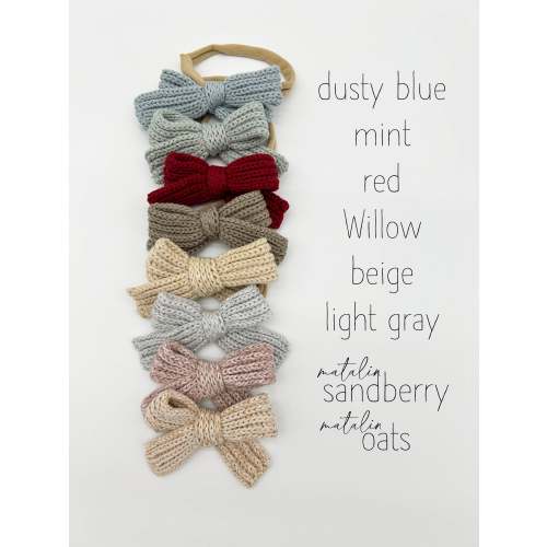Knit Hair Bows – Olive and Cradle