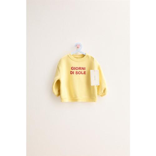 ZARA TIMELESS - TEXT SWEATSHIRT - Light yellow | ZARA United States