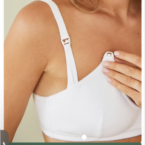 Pack of 2 Cotton Triangle Bras, Nursing Special - black dark solid, Maternity