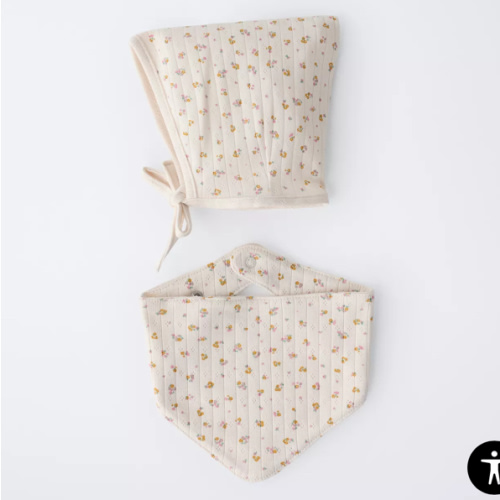 FLORAL BONNET AND BANDANA PACK - Ecru | ZARA United States