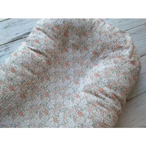 Floral Muslin Snuggle Me Cover: Baby Lounger Cover