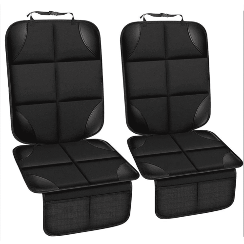 Byseng Car Seat Protector 2 Pack, Durable 600D Fabric Waterproof Car Seat Cover for Child Car Seat with Thick Pad Non-Slip Backing