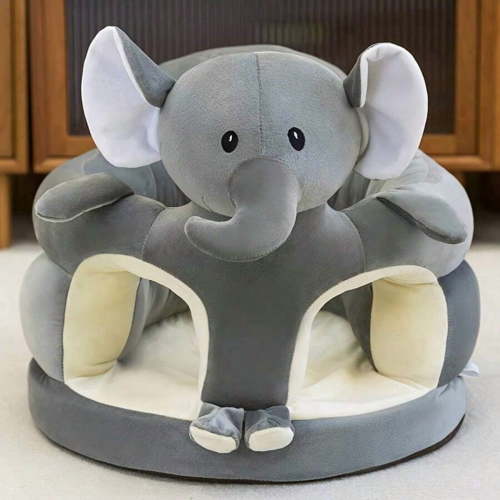 XC 1-Piece Learn To Sit Up Sofa Chair - Cartoon Animal Plush Thickened Design | Christmas Living Room/Bedroom Soft Seating