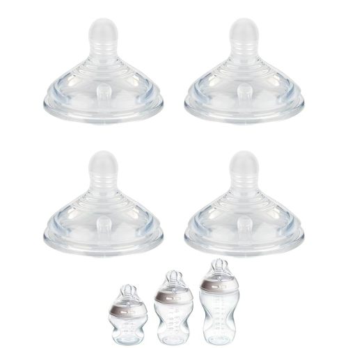 Silicone Nipple (M) for Tommee Tippee Natural Start Anti-Colic Baby Bottles, Medium Flow, 3m+, 4 Count
