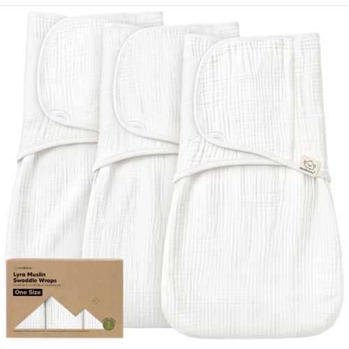 KeaBabies Muslin Baby Swaddles for Newborns – 3-Pack 100% Organic Cotton
