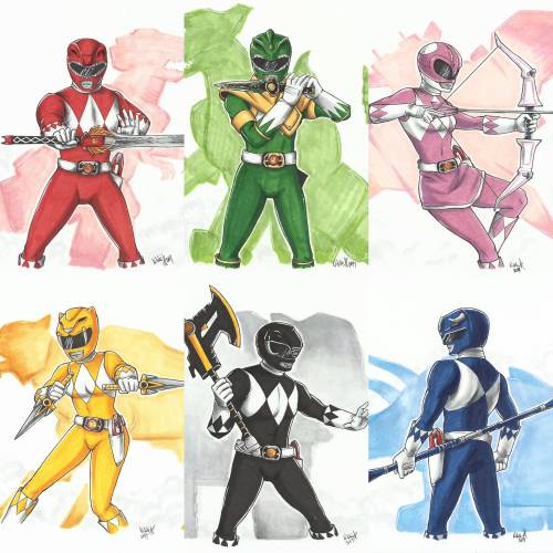 Go Go Rangers Print Set