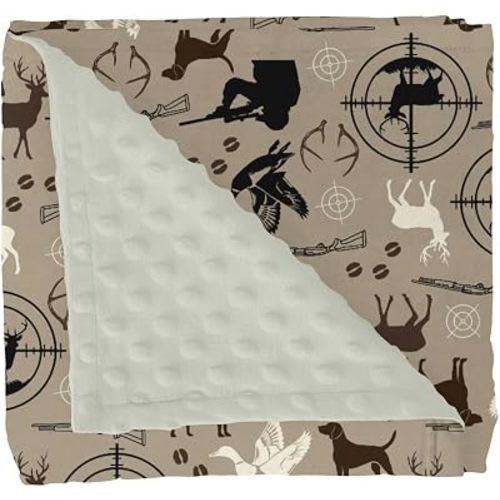 Hunting Deer Hunting Duck Baby Blankets for Girl Boy Dog Hunter Hunting Animals Soft Mink Dotted Backing Double Layer Receiving Blanket Elk Duck Hunter Bed Throws for Infant Toddler Nursery 30x40