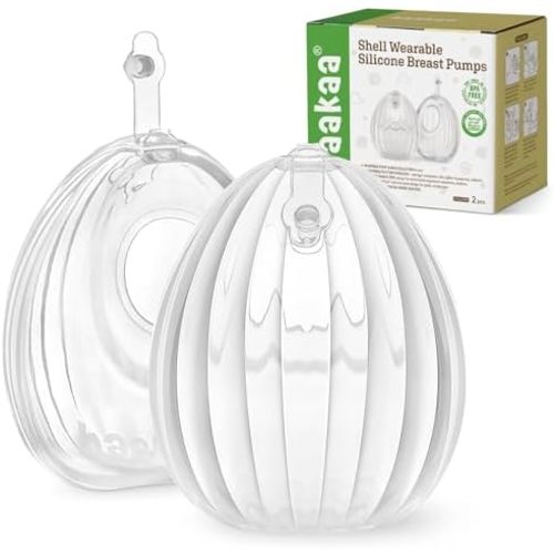 haakaa Shell Breast Pump,Wearable Manual Breast Pump,75ml-2PCS