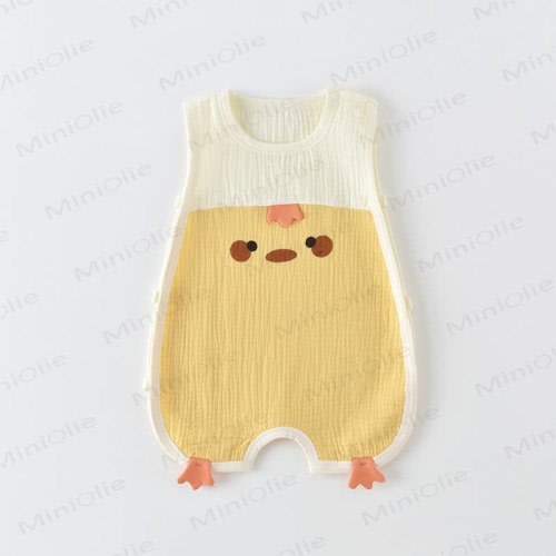 Baby Little Chick Gauze Sleeveless Romper