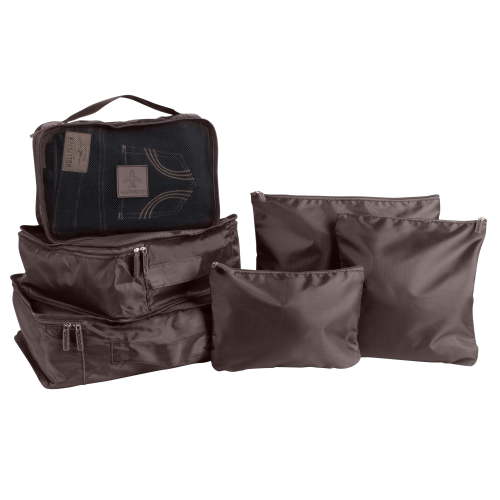 G-Force 6 Piece Ultimate Polyester Traveling Set in Espresso