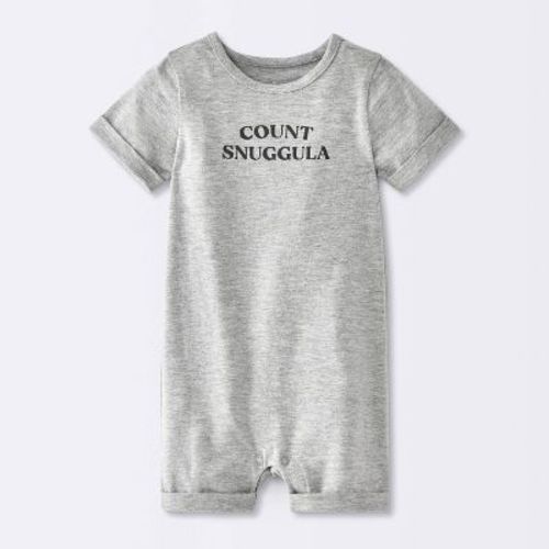 Baby' Halloween 'Count Snuggula' Jersey Romper - Cloud Island™ Heather Gray 6-9M