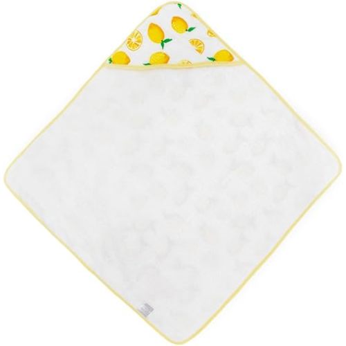 Little Unicorn Premium Infant Hooded Bath Towel| Soft & Absorbent Cotton & Terry Fabric for Newborns (Lemon)