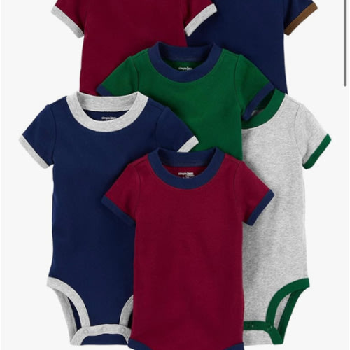 Simple Joys by Carter's Baby-Boys 6-Pack Short-Sleeve Bodysuit
