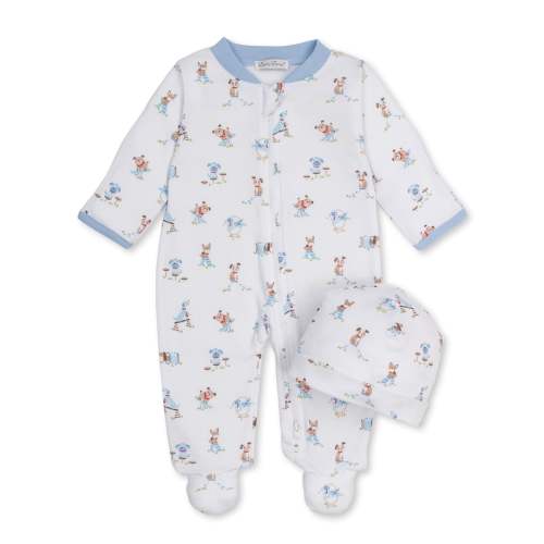 Playground Pups Zip Footie & Hat Set