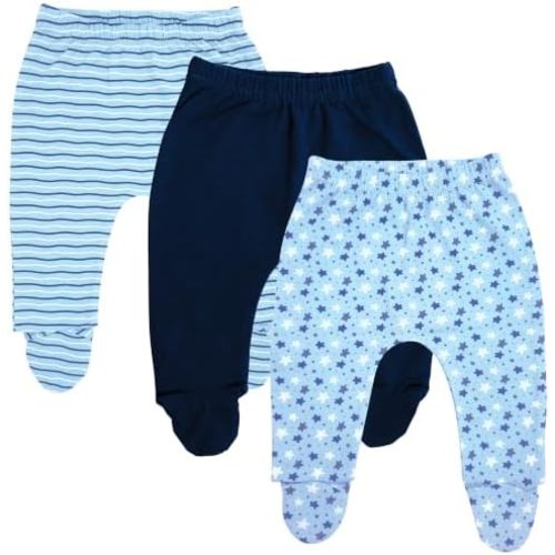 123 Bear Baby Soft Cotton Spandex Pants with Feet
