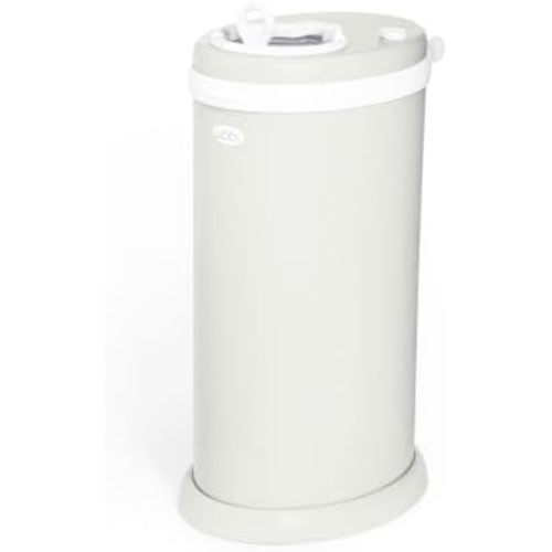 Ubbi Stainless Steel Diaper Pail, No Special Bags, Odor-Locking, Matte Oat