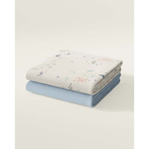 Nestig Seascape Organic Crib Sheet Set - Seascape Organic Crib Sheet Set