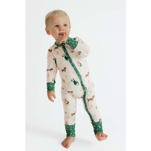 Varsity Pups Zipper Romper