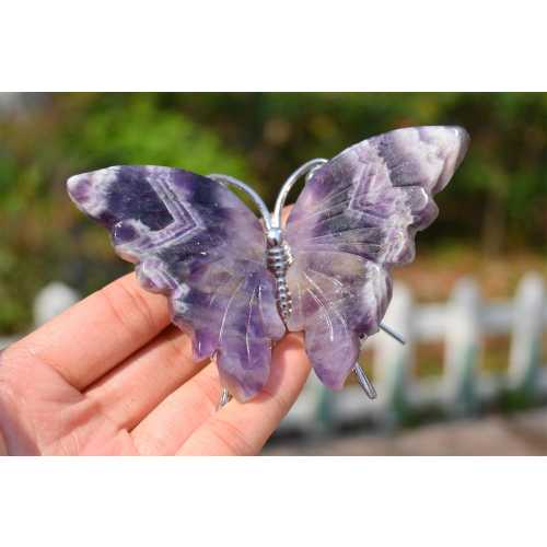 Natural Dream amethyst butterfly , Crystal butterly Carving, Crystal Healing, Crystal Butterfly，Home Decor, Crystal Gifts