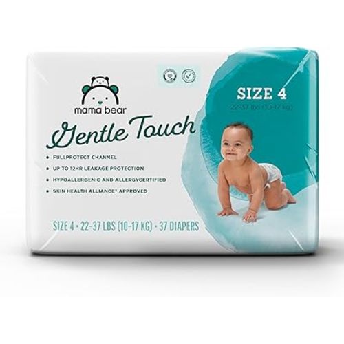 Amazon Brand - Mama Bear Gentle Touch Diapers, Size 4, 37 Count