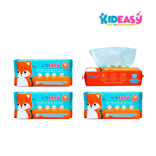 KidEasy Baby Dry Wipes-100% Cotton- 4 -Pack- 400 Wipes - Walmart.ca