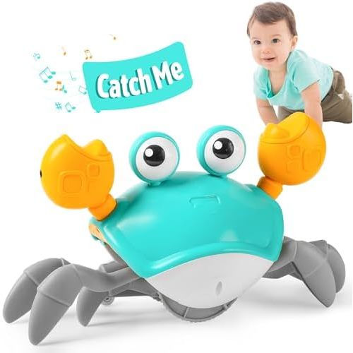 Crawling Crab Baby Toy, Toddler Toy Age 1-3, Birthday Gift for Boys & Girls
