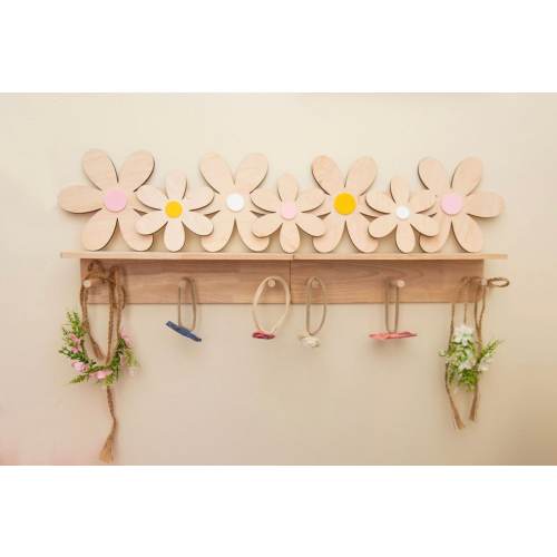 Wooden Wall Decor, wooden flower wall art, wooden floral wall decor, floral nursery, tween flower wall art, daisy wall decor