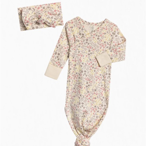 Kimono Gown and Bow Wrap Set