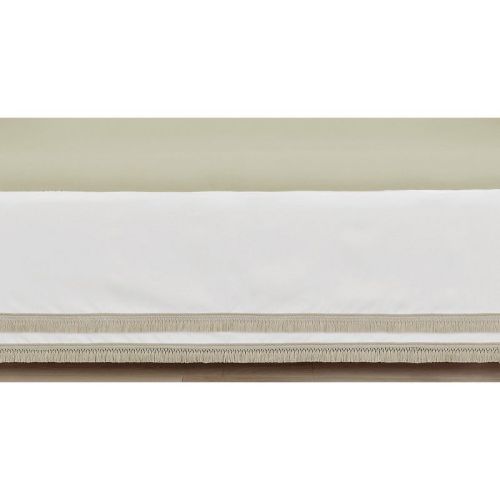 Sweet Jojo Designs Girl Baby Crib Bed Skirt Watercolor Floral Garden White and Taupe